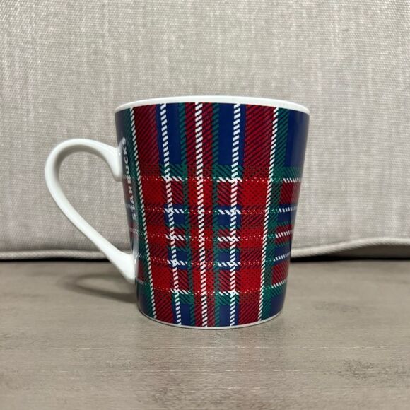 Starbucks 2017 Tartan Plaid Mug - Red, Blue, Green 18 ounces - Picture 3 of 7